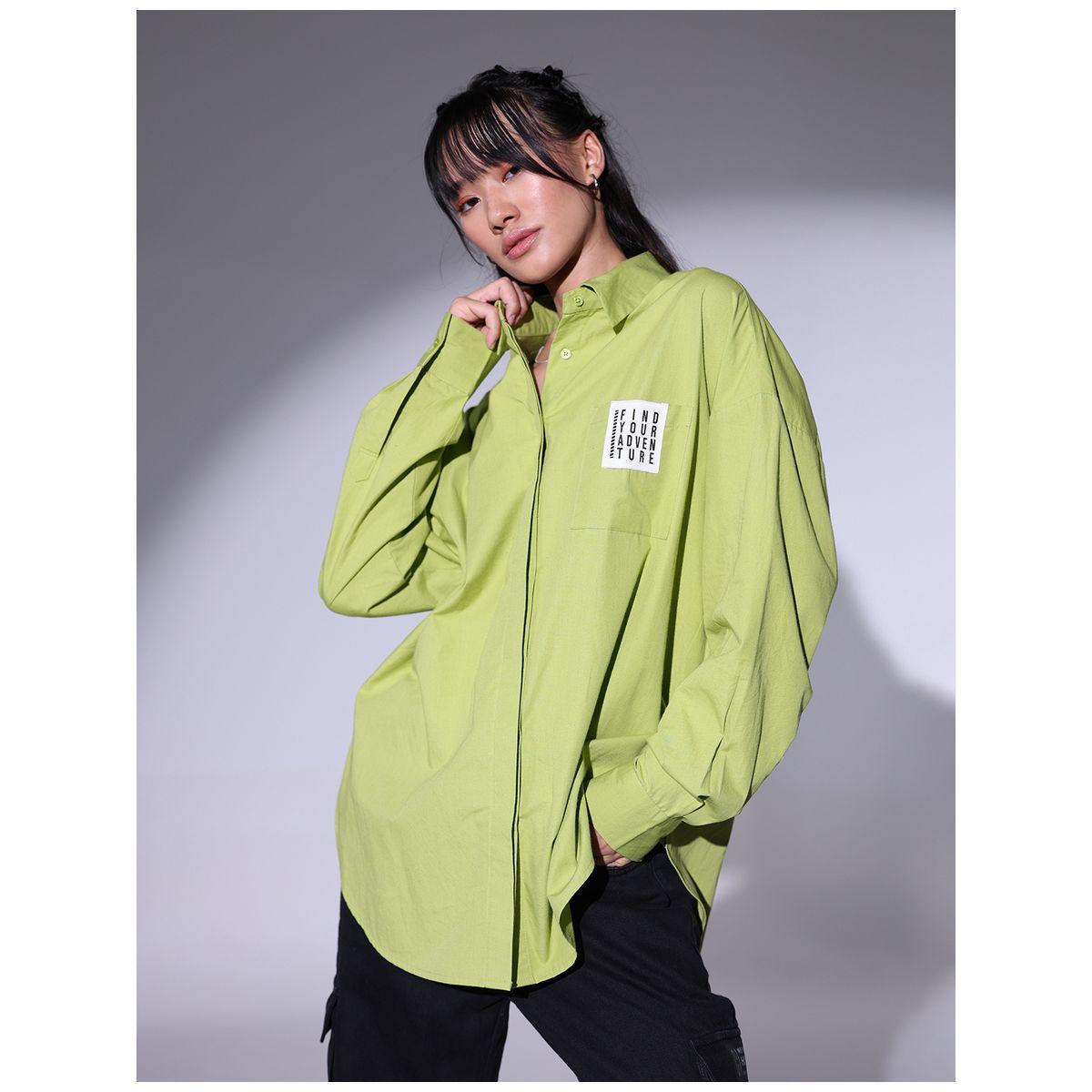 Hubberholme X Styli  Printed Patch Pocket Oversized Casual Shirt-women-clothing-shirtsandblouses-shirts-image-4