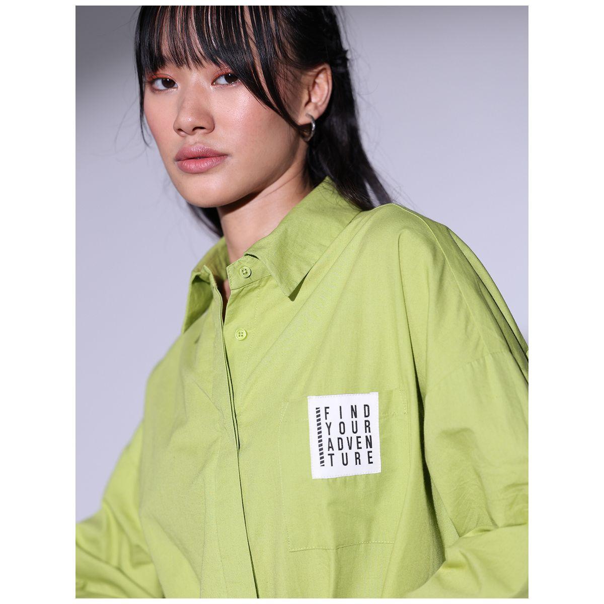 بلوزة فضفاضة بجيب مرقع مع شارة وازرار هابر هولم × ستايلي-women-clothing-shirtsandblouses-shirts-image-7