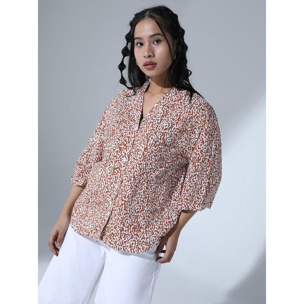 بلوزة بقصة مريحة وطبعات صغيرة هابر هولم × ستايلي-women-clothing-shirtsandblouses-shirts-image-3