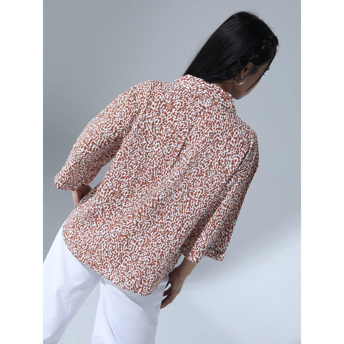 Hubberholme X Styli  Ditsy Print Notch Lapel Relaxed Fit Shirt-women-clothing-shirtsandblouses-shirts-image-4