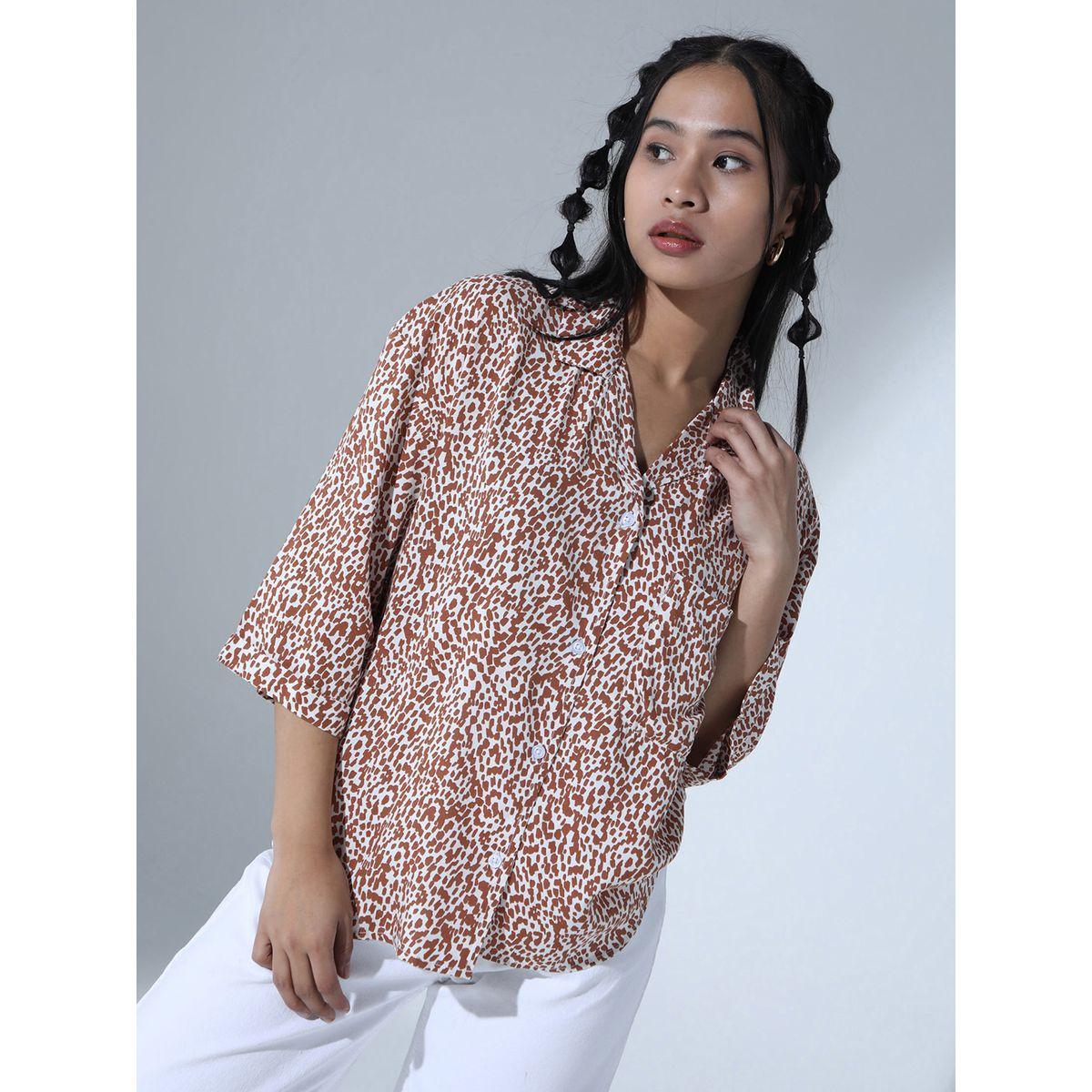 بلوزة بقصة مريحة وطبعات صغيرة هابر هولم × ستايلي-women-clothing-shirtsandblouses-shirts-image-8