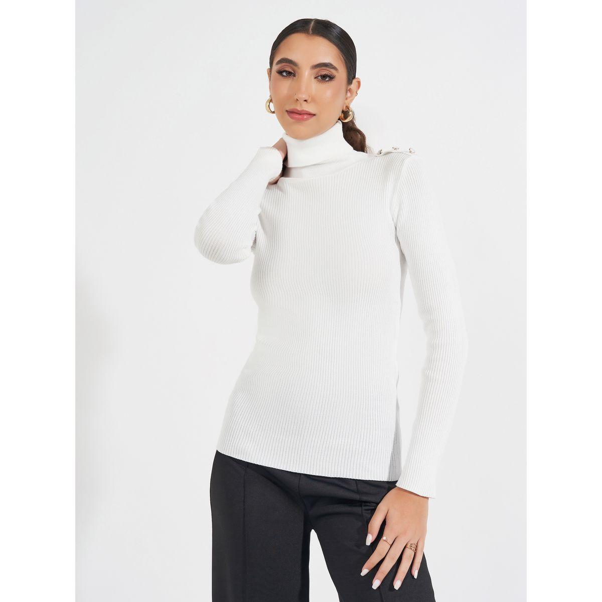 Styli Ribbed Fitted Regular Length Turtle Neck Sweater-women-clothing-cardigansandjumpers-jumpers-image-3