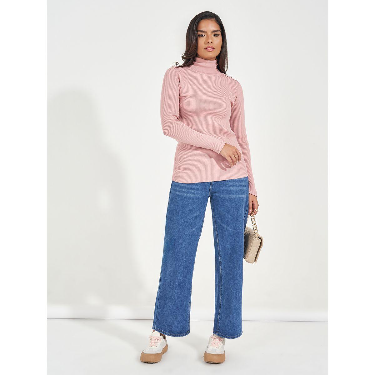 Styli Ribbed Fitted Regular Length Turtle Neck Sweater-women-clothing-cardigansandjumpers-jumpers-image-2