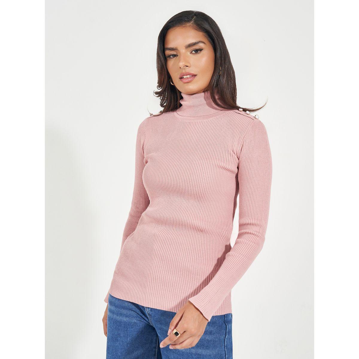 Styli Ribbed Fitted Regular Length Turtle Neck Sweater-women-clothing-cardigansandjumpers-jumpers-image-3