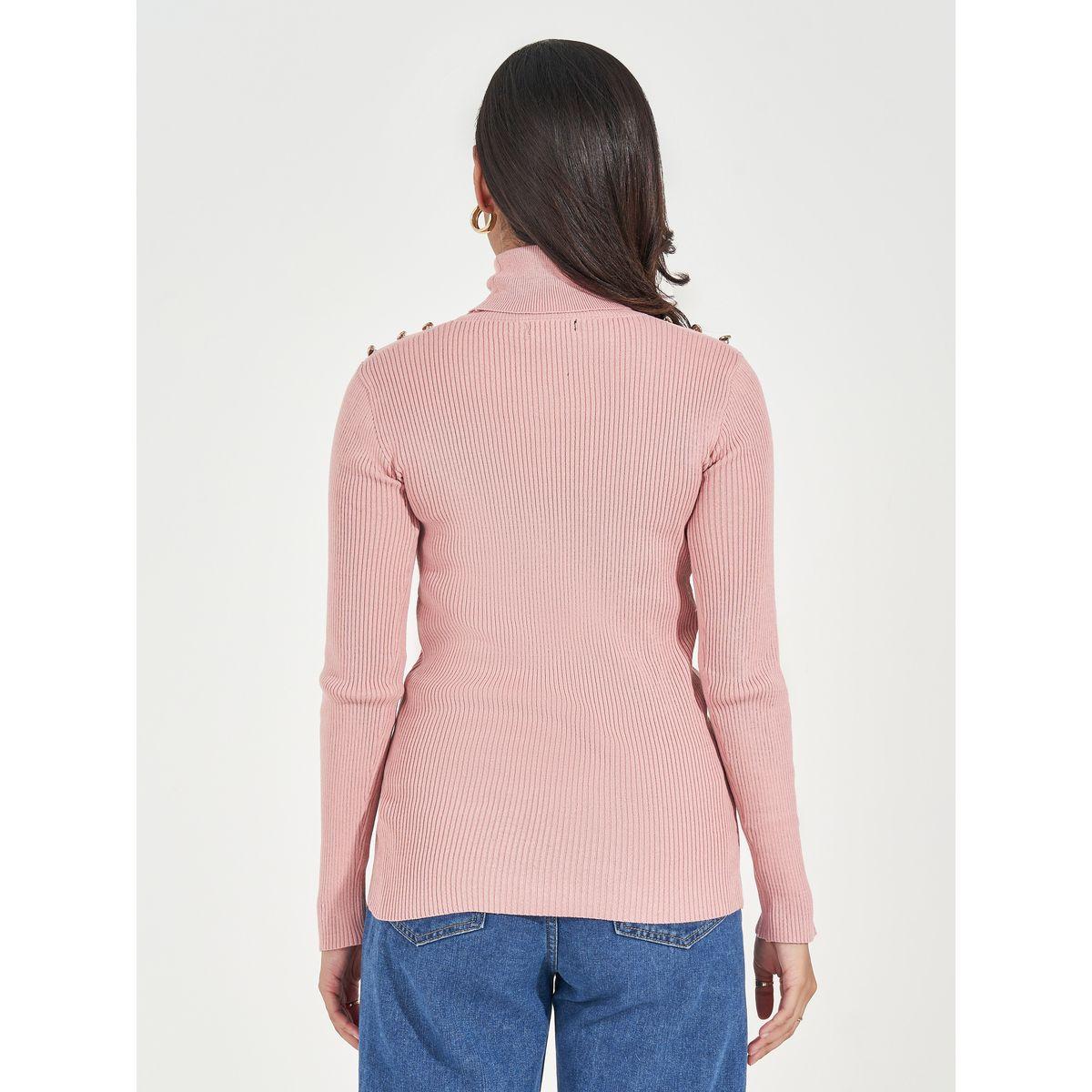 Styli Ribbed Fitted Regular Length Turtle Neck Sweater-women-clothing-cardigansandjumpers-jumpers-image-5