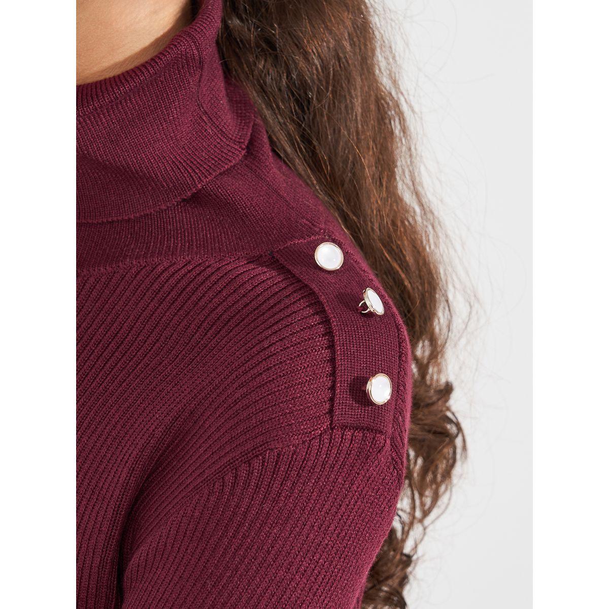 Styli Ribbed Fitted Regular Length Turtle Neck Sweater-women-clothing-cardigansandjumpers-jumpers-image-3