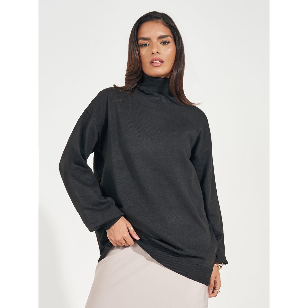 Styli Oversized Longline Turtle Neck Sweater-women-clothing-cardigansandjumpers-jumpers-image-1