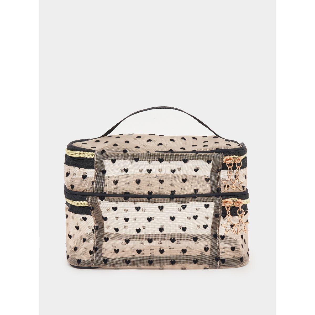 Styli Heart Print Double Compartment Washbag-travel-accessories-image-2