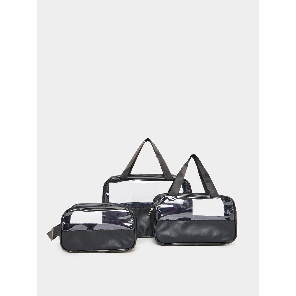 Styli Pack of 3- Plain Washbag with Zip Closure-travel-accessories-image-2