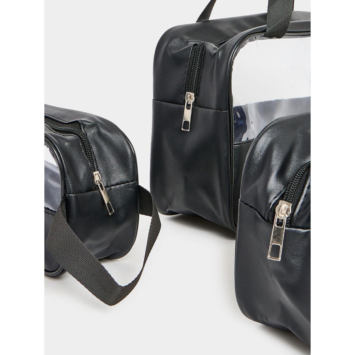 Styli Pack of 3- Plain Washbag with Zip Closure-travel-accessories-image-5