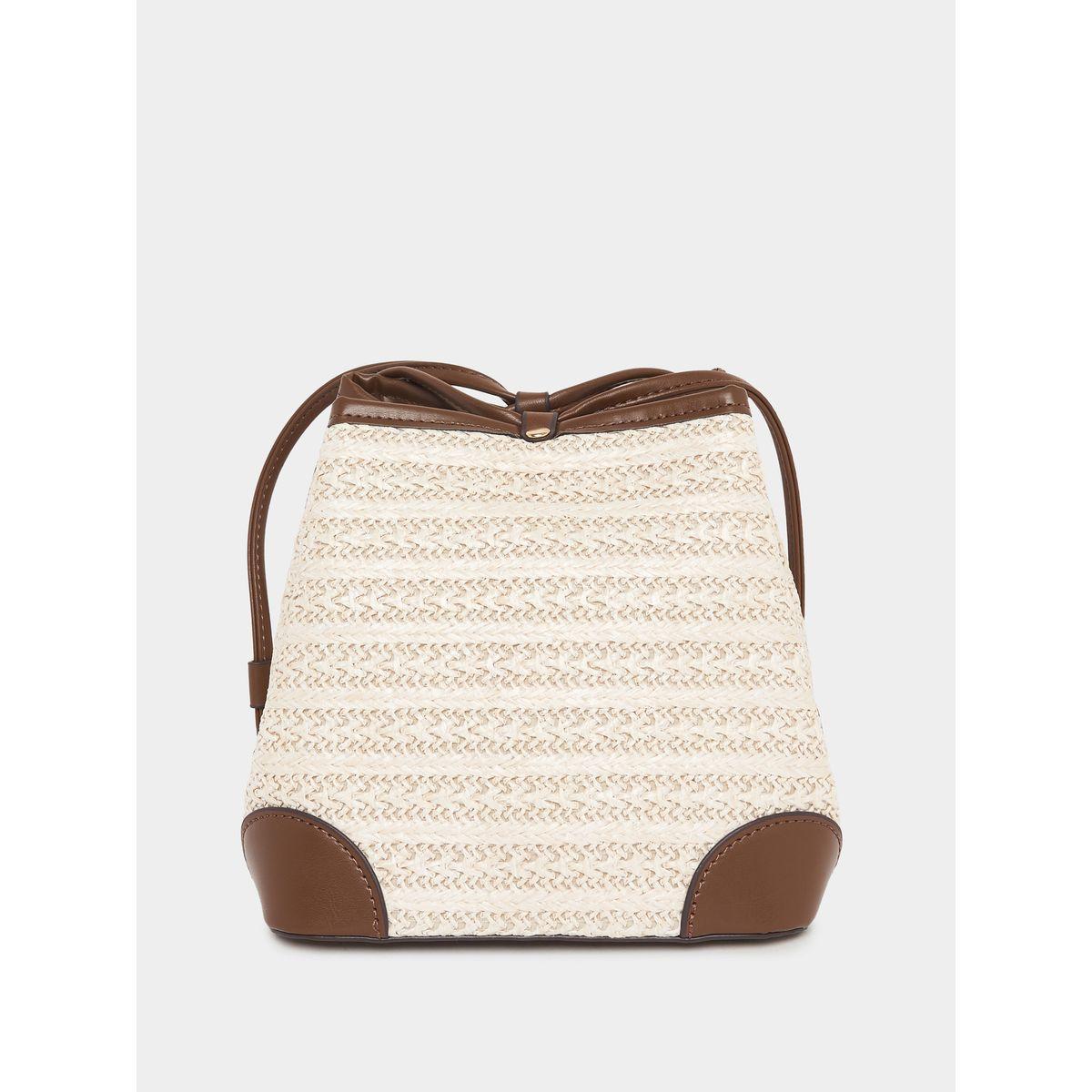 Styli Buckle Detail Textured Bucket Bag-women-bagsandwallets-handbags-image-3