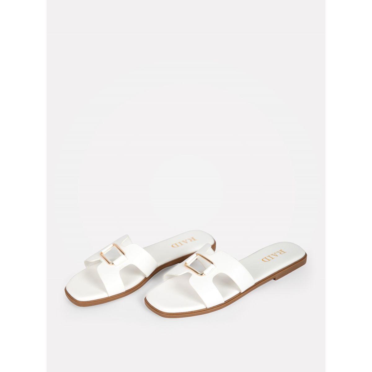 صندل فلات مع سير بفتحات وحلية رايد × ستايلي-women-shoes-sandals-flats-image-5