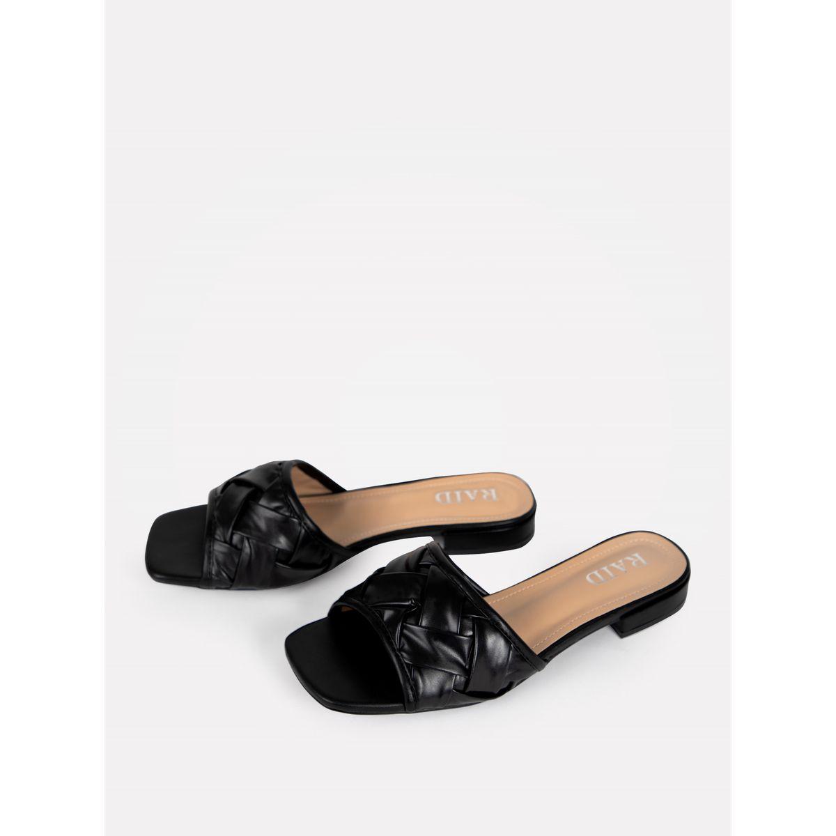 Raid X Styli  Textured Strap Low Heel Sandals-women-shoes-heels-image-4
