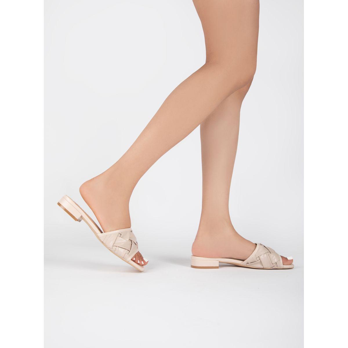 Raid X Styli  Textured Strap Low Heel Sandals-women-shoes-heels-image-2