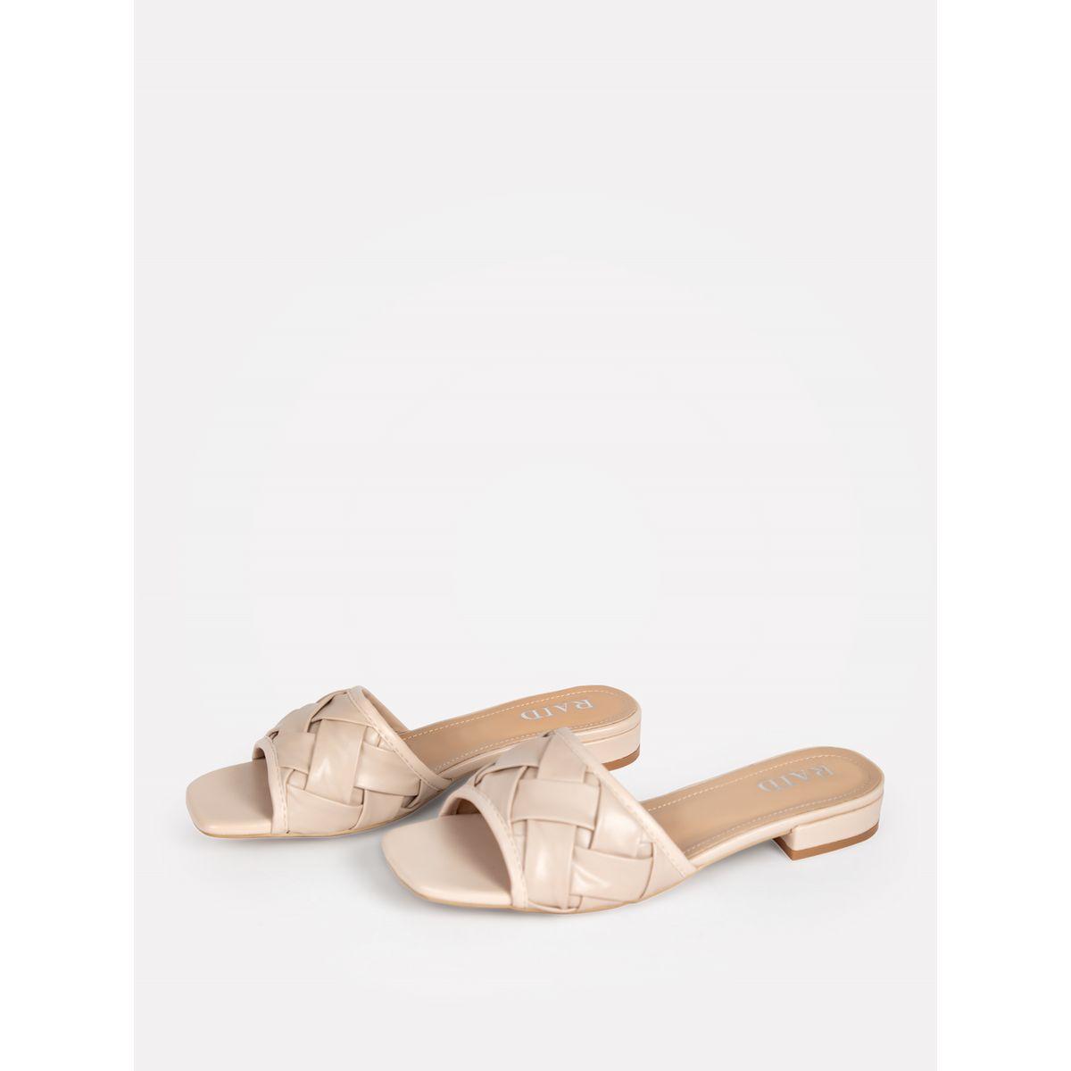 Raid X Styli  Textured Strap Low Heel Sandals-women-shoes-heels-image-4