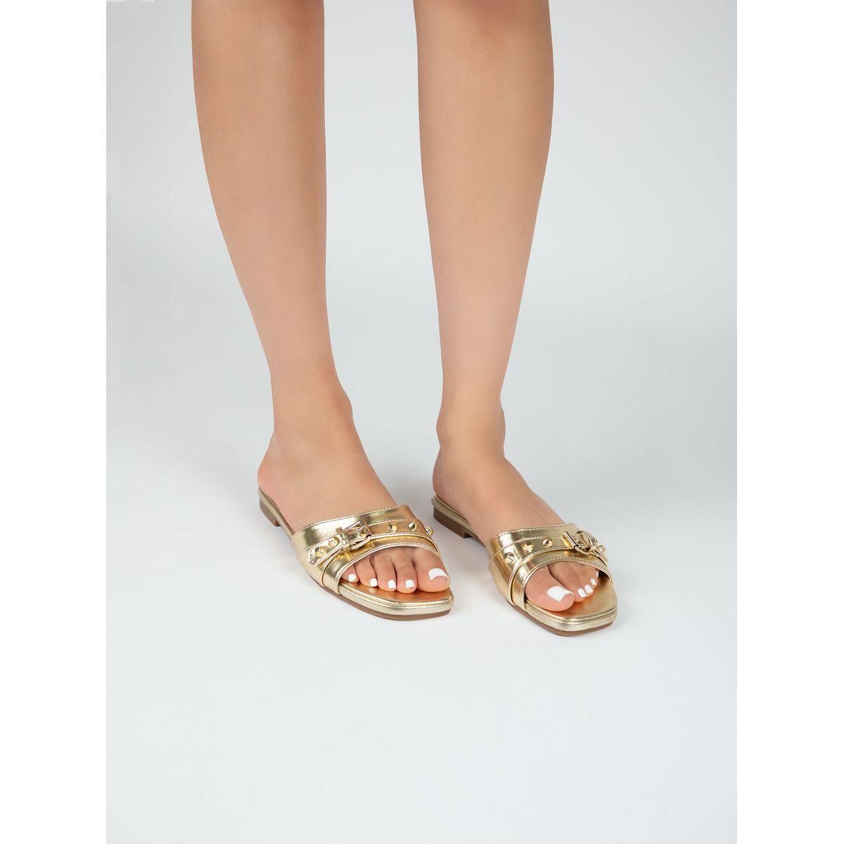 صندل فلات بسير مرصع وتفاصيل براقة رايد × ستايلي-women-shoes-sandals-flats-image-1