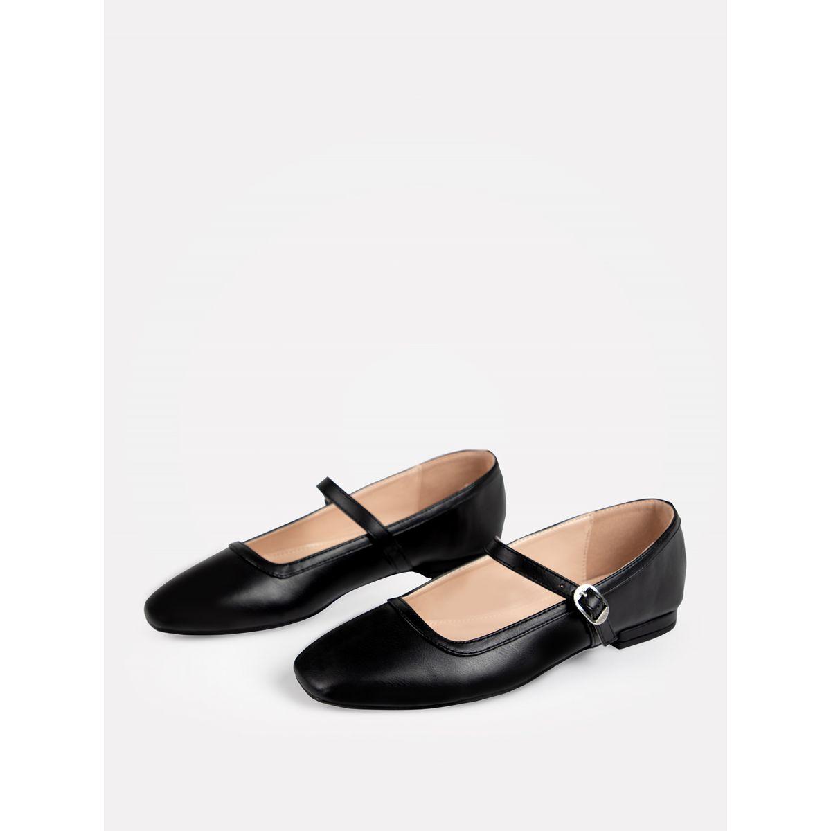 Raid X Styli  Solid Square Toe Shoes with Buckle-women-shoes-heels-image-5