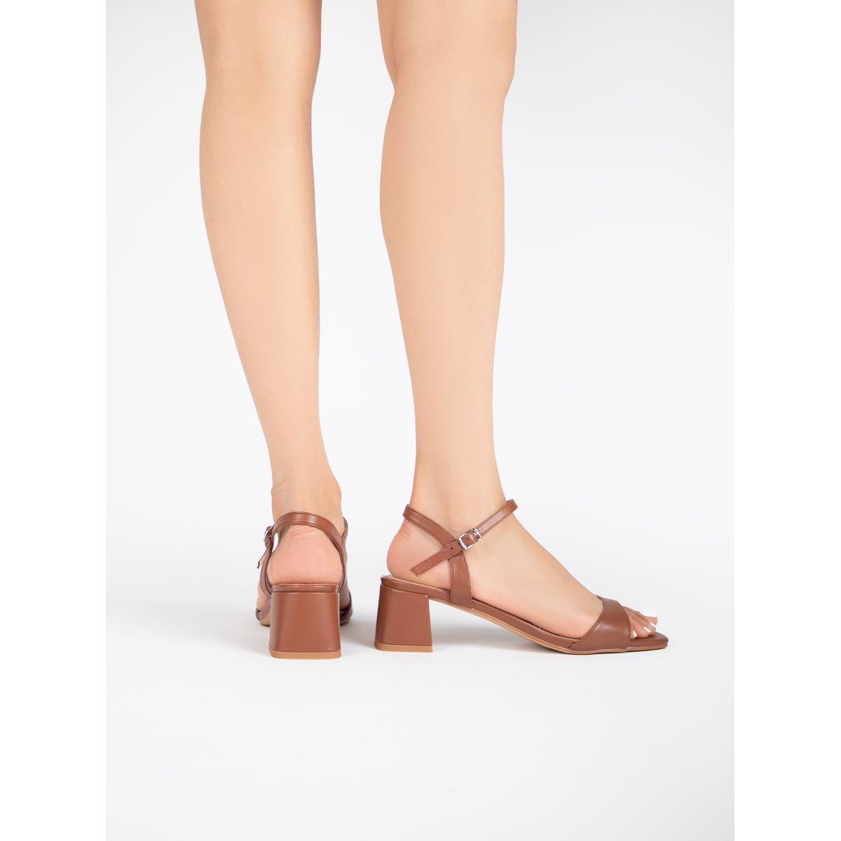 Raid X Styli  Solid Ankle Strap Block Heel Sandals-women-shoes-heels-image-1