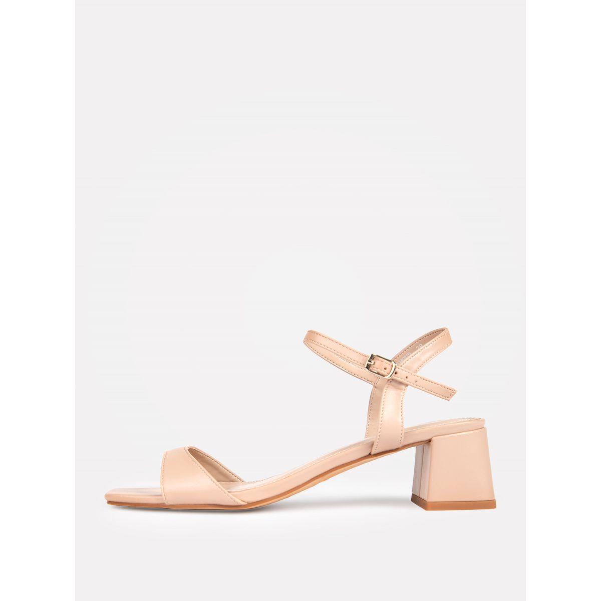 Raid X Styli  Solid Ankle Strap Block Heel Sandals-women-shoes-heels-image-4