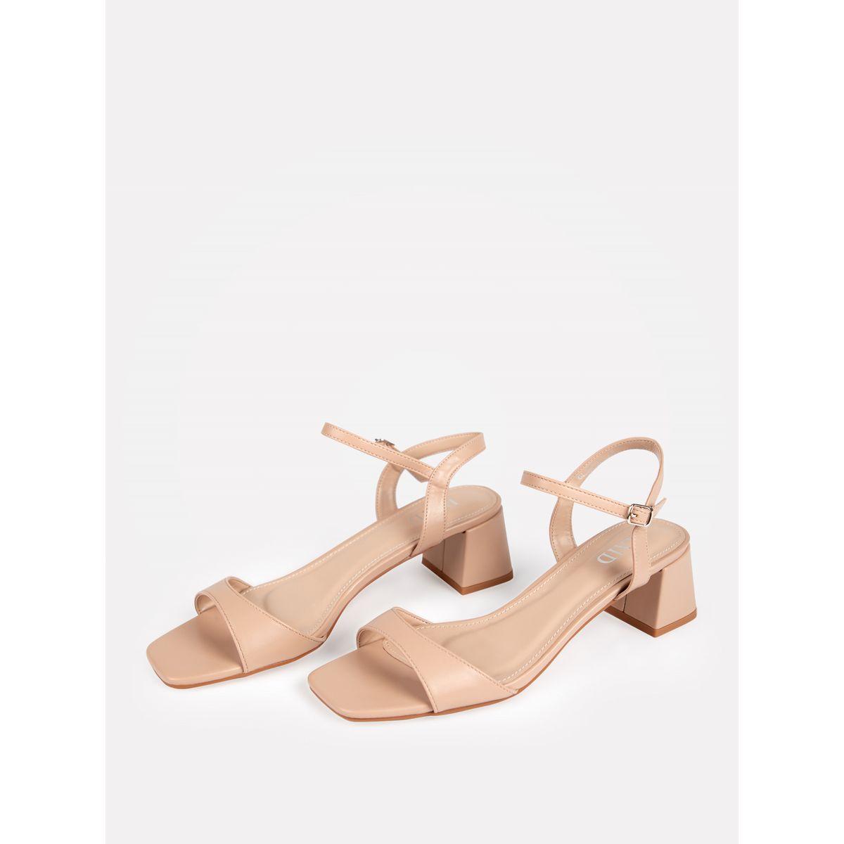 Raid X Styli  Solid Ankle Strap Block Heel Sandals-women-shoes-heels-image-5