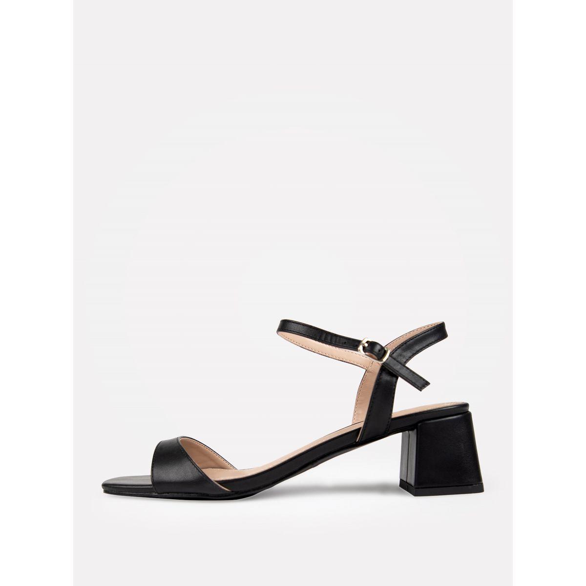 Raid X Styli  Solid Ankle Strap Block Heel Sandals-women-shoes-heels-image-4