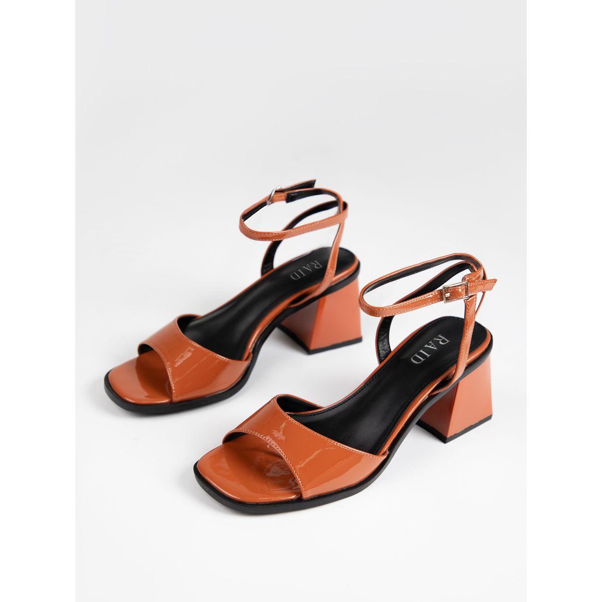 Raid X Styli  Solid Ankle Strap Block Heel Sandals-women-shoes-heels-image-5