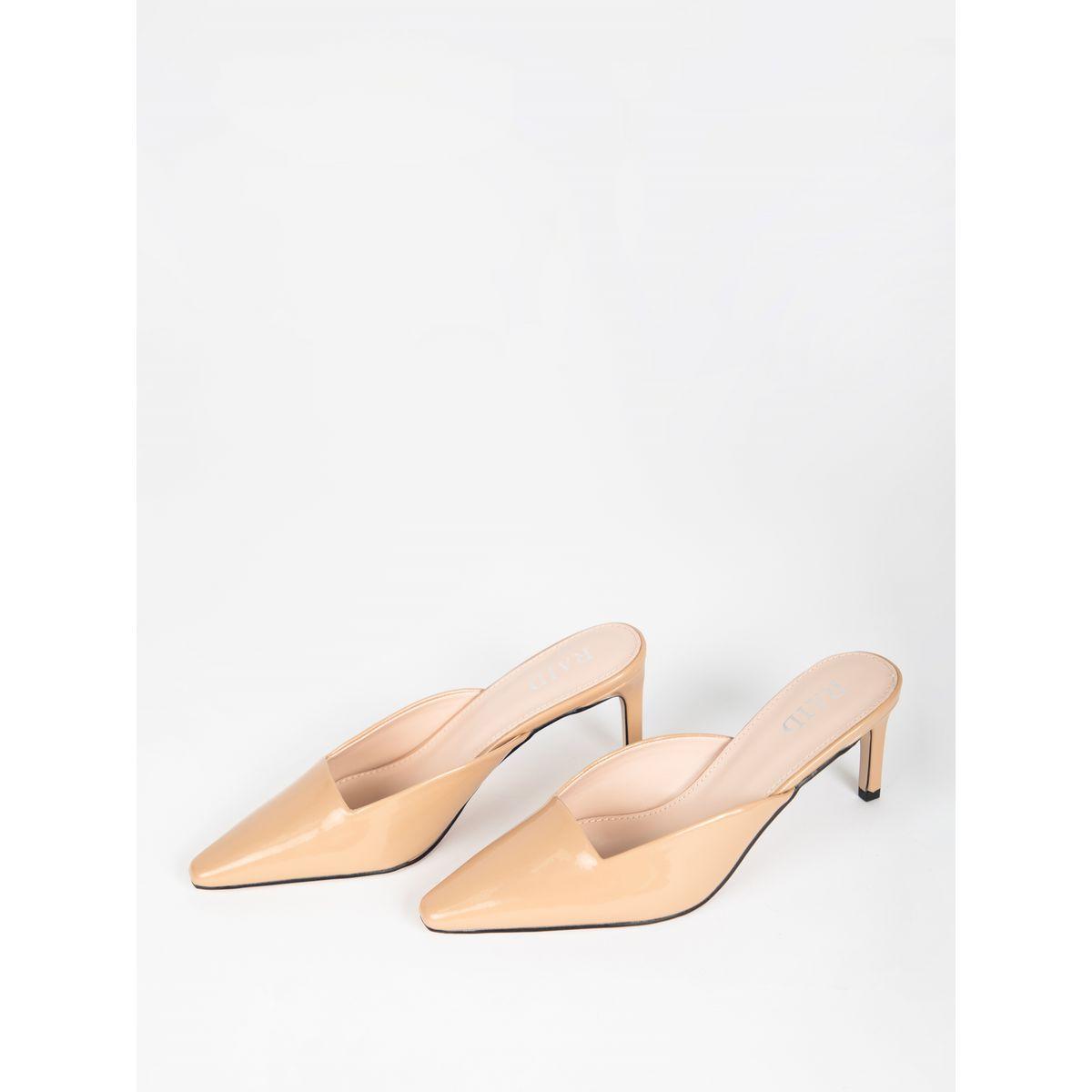 حذاء ميولز سادة بمقدمة مدببة رايد × ستايلي-women-shoes-heels-image-1