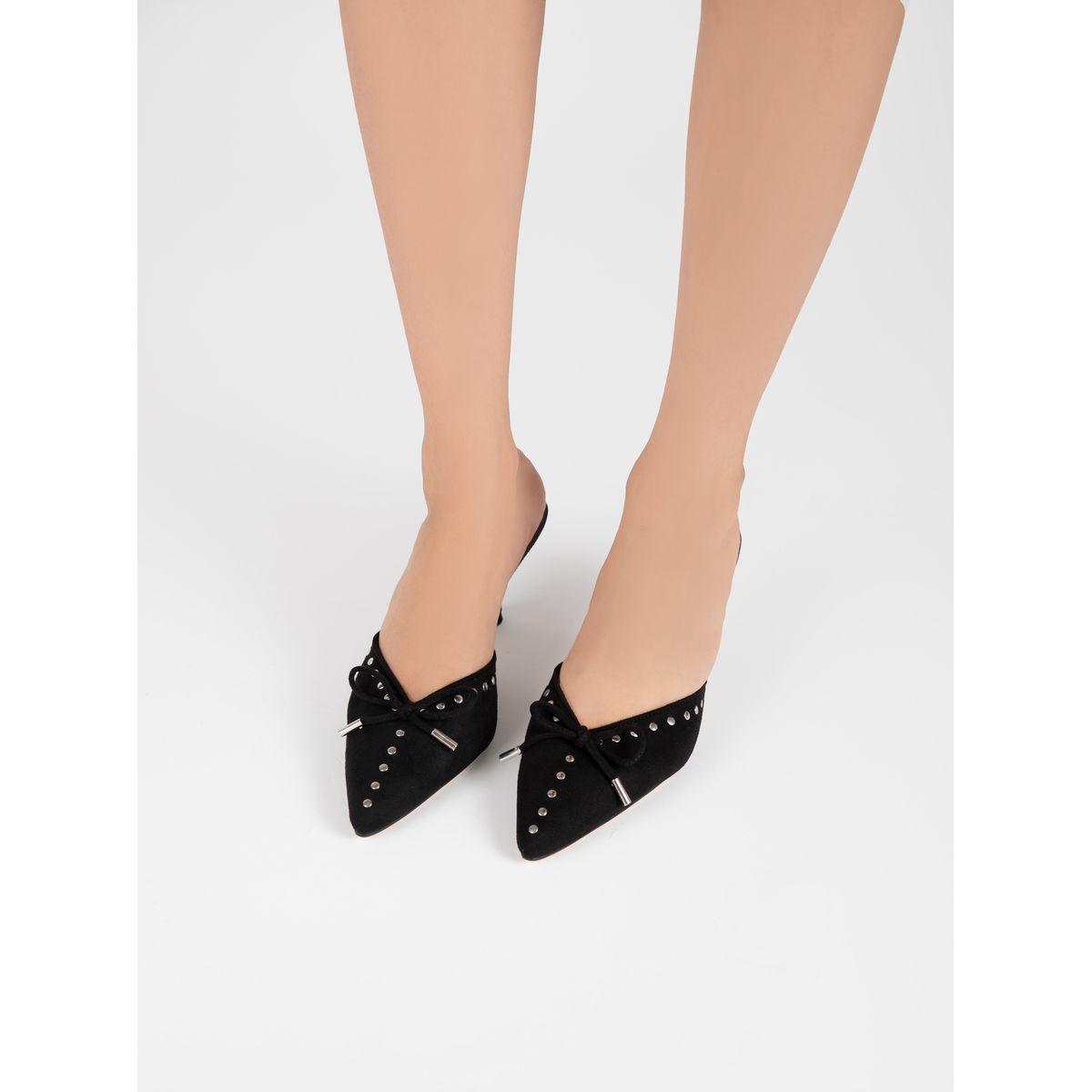 Raid X Styli  Studded Bow Design Pointed Toe Mules-women-shoes-heels-image-2