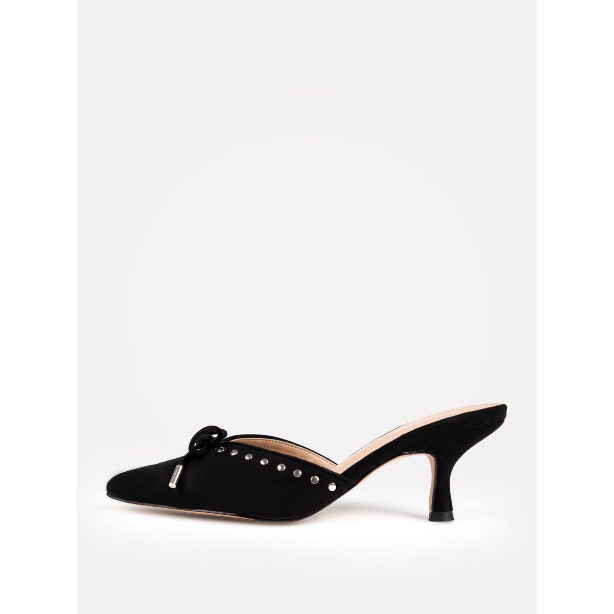 Raid X Styli  Studded Bow Design Pointed Toe Mules-women-shoes-heels-image-4