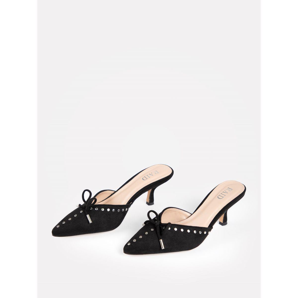 Raid X Styli  Studded Bow Design Pointed Toe Mules-women-shoes-heels-image-5