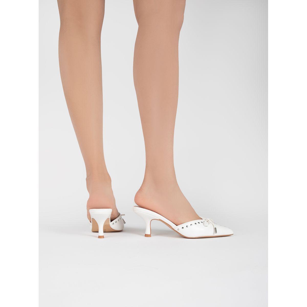 Raid X Styli  Studded Bow Design Pointed Toe Mules-women-shoes-heels-image-2