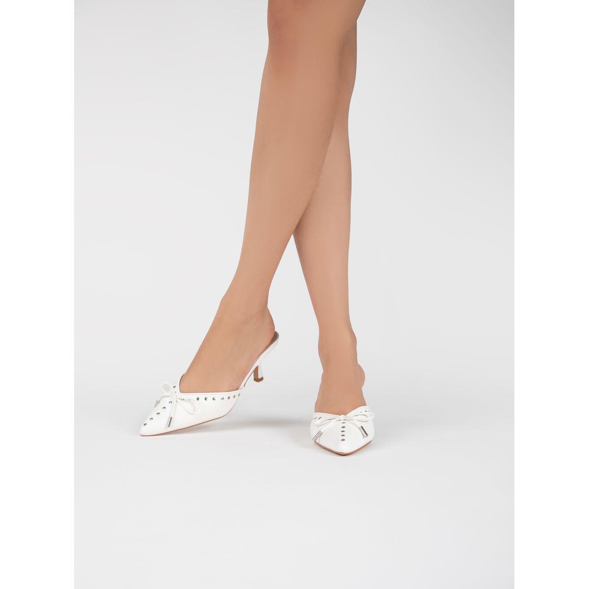 Raid X Styli  Studded Bow Design Pointed Toe Mules-women-shoes-heels-image-3