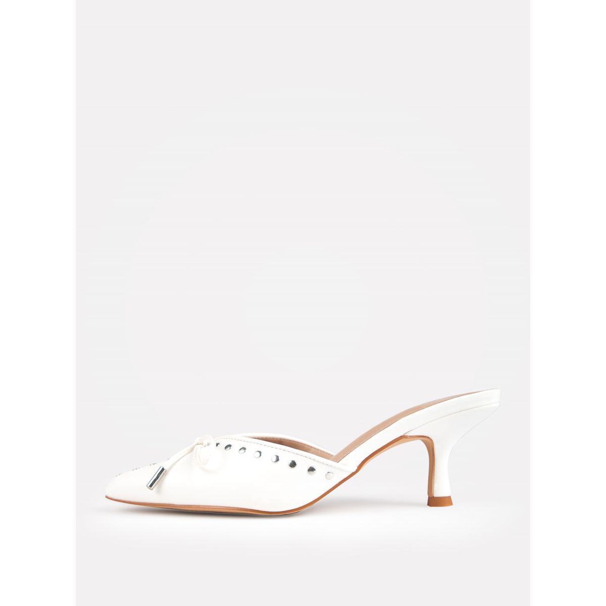 Raid X Styli  Studded Bow Design Pointed Toe Mules-women-shoes-heels-image-4