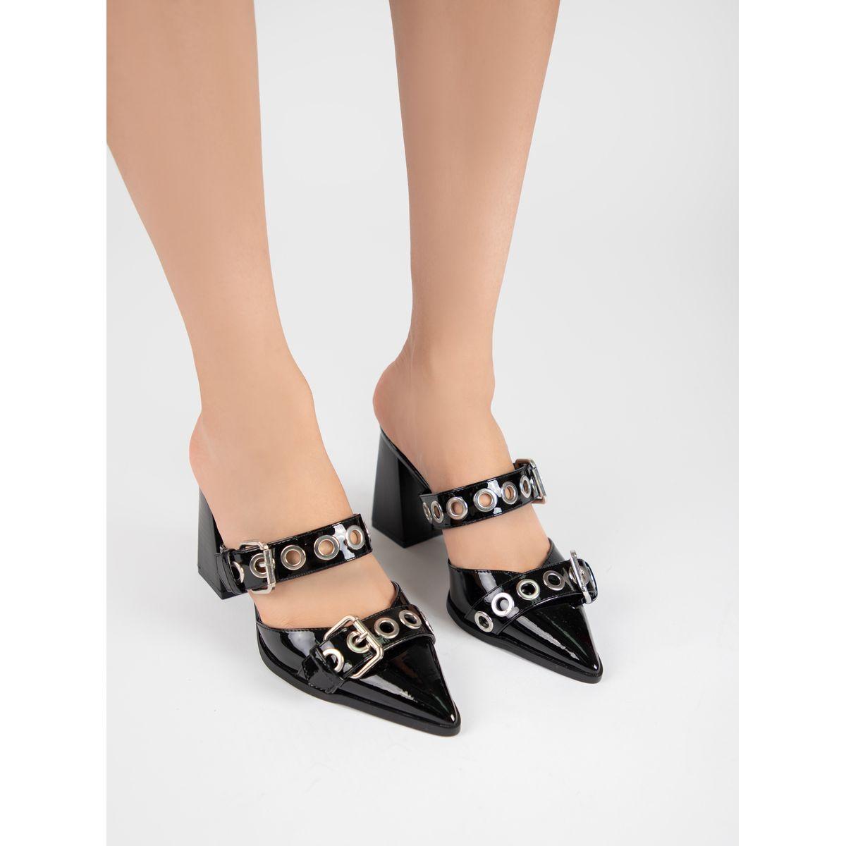 حذاء ميولز بمقدمة مدببة وإبزيم معدني رايد × ستايلي-women-shoes-heels-image-1