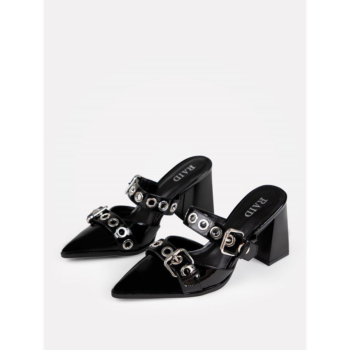 حذاء ميولز بمقدمة مدببة وإبزيم معدني رايد × ستايلي-women-shoes-heels-image-5