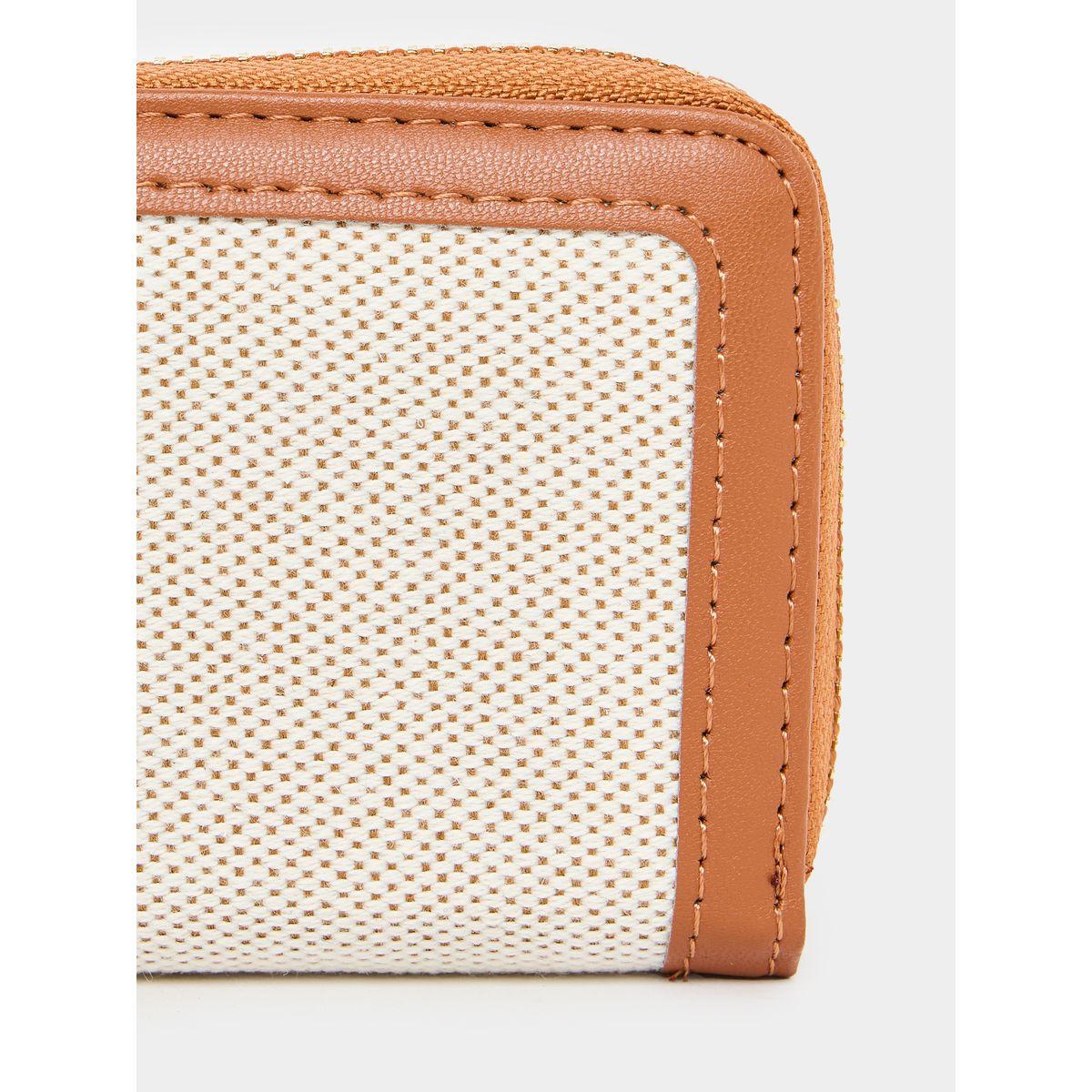 Styli Textured 2 Tone Wallet with Zip Closure-women-bagsandwallets-wallets-image-3
