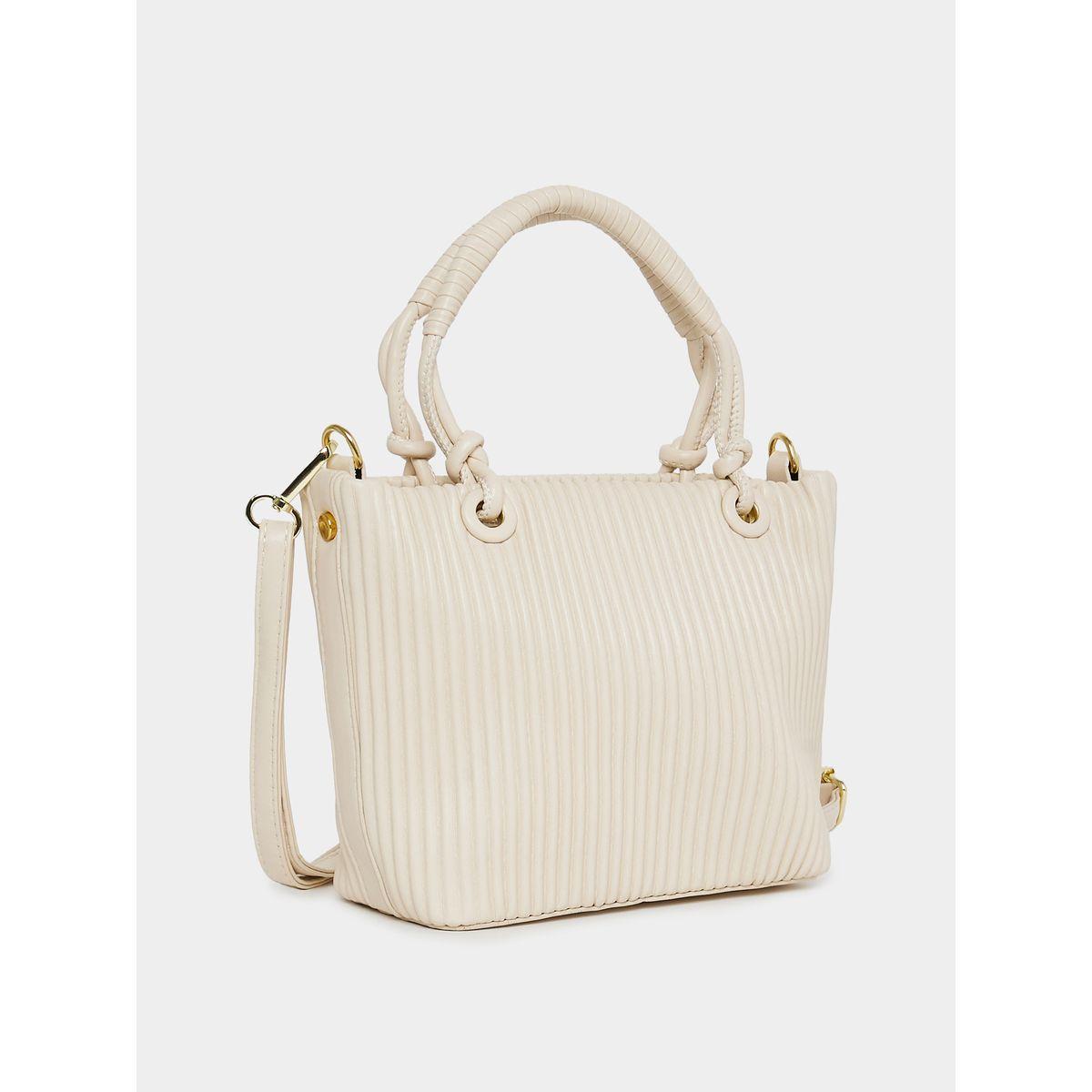 Styli Textured Handle Shoulder Bag with Detachable Strap-women-bagsandwallets-handbags-image-1