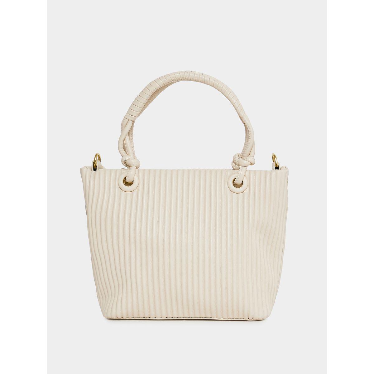 Styli Textured Handle Shoulder Bag with Detachable Strap-women-bagsandwallets-handbags-image-2