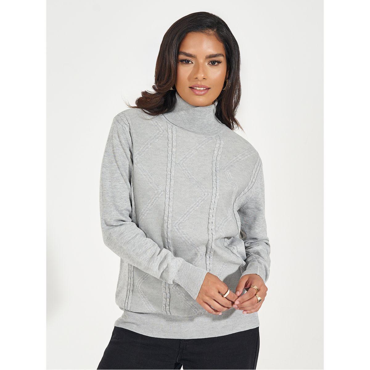 Styli Regular Fit Turtle Neck Cable Knit Sweater-women-clothing-cardigansandjumpers-jumpers-image-3