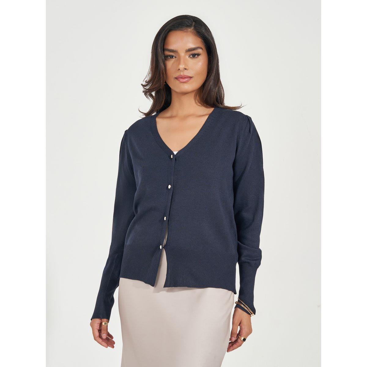 كارديجان بقصة عادية وأكمام واسعة-women-winterwear-cardigansandjumpers-cardigans-image-3