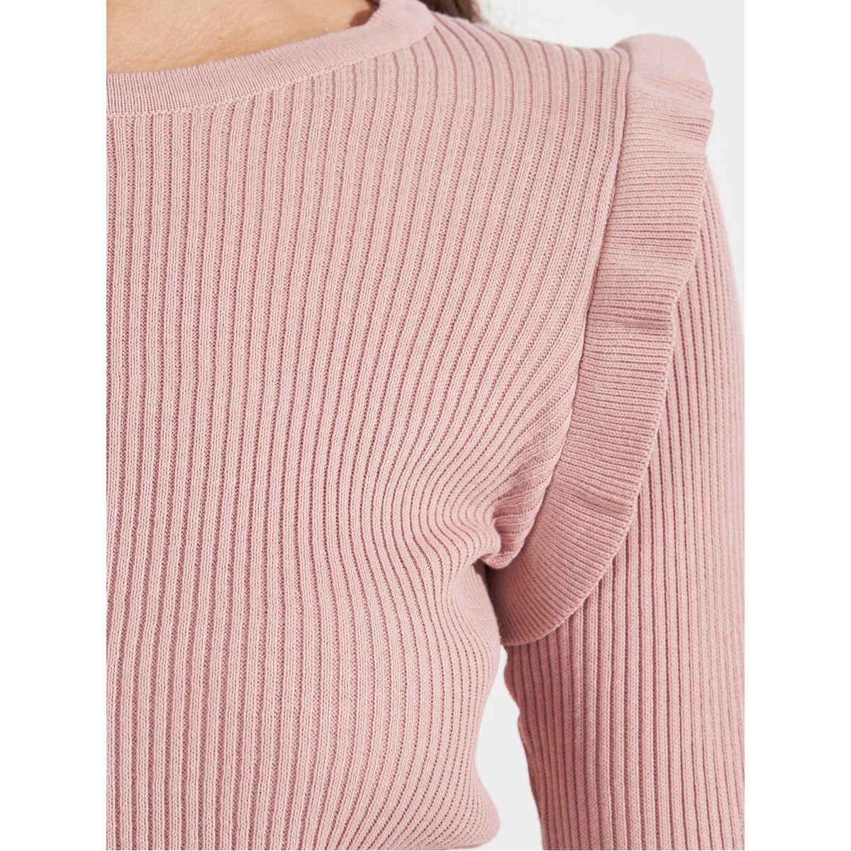 Styli Fitted Regular Length Sweater with Frill Detail-women-clothing-cardigansandjumpers-jumpers-image-3