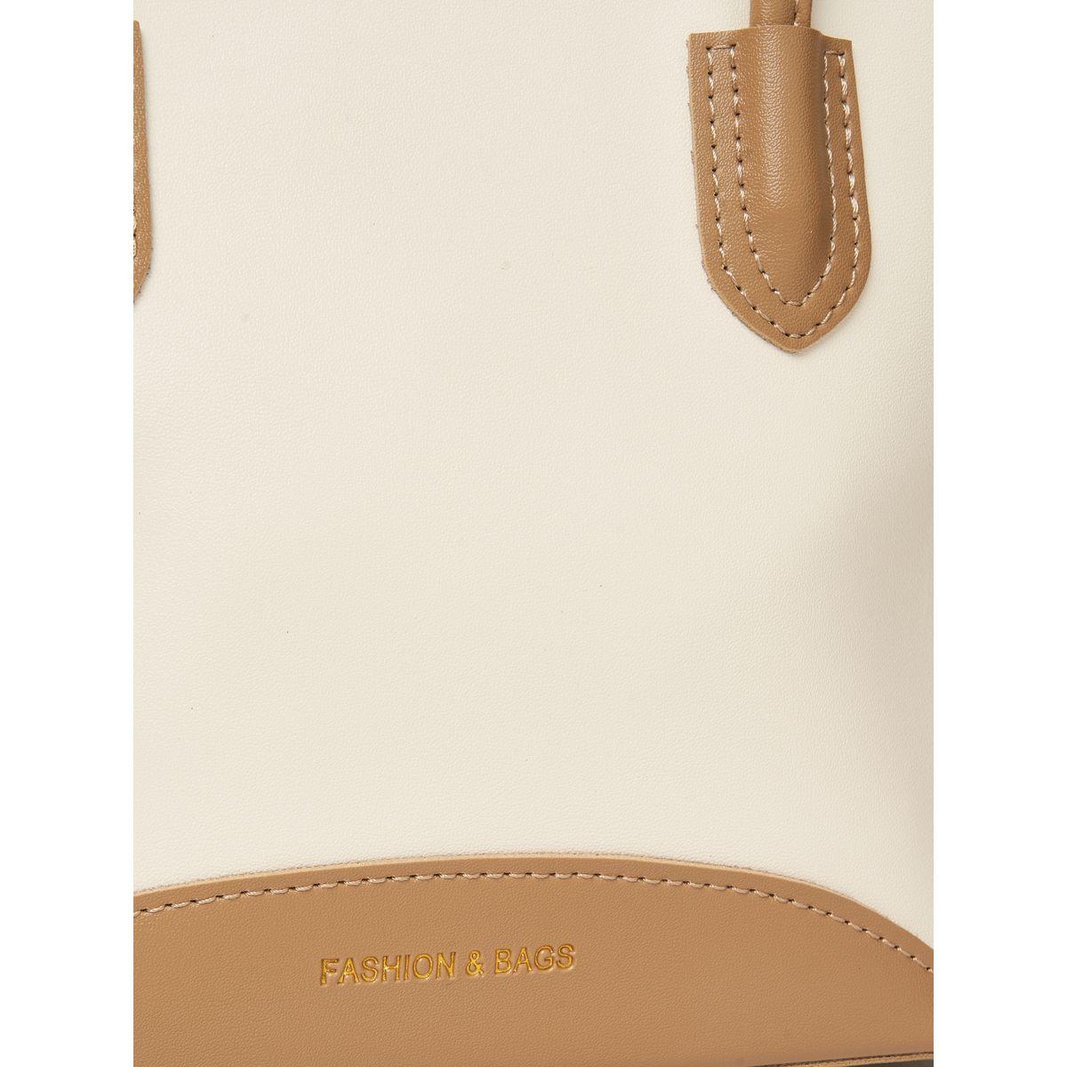 Styli Contrast Trim Shoulder Bag with Detachable Strap-women-bagsandwallets-handbags-image-2