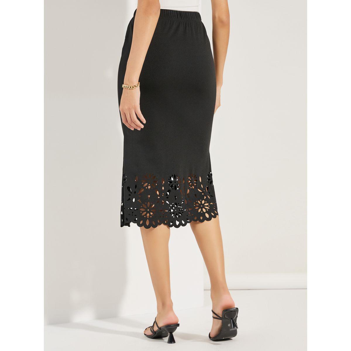 Styli Fit & Flare Skirt with Cutwork Hem-women-clothing-bottoms-skirts-image-4