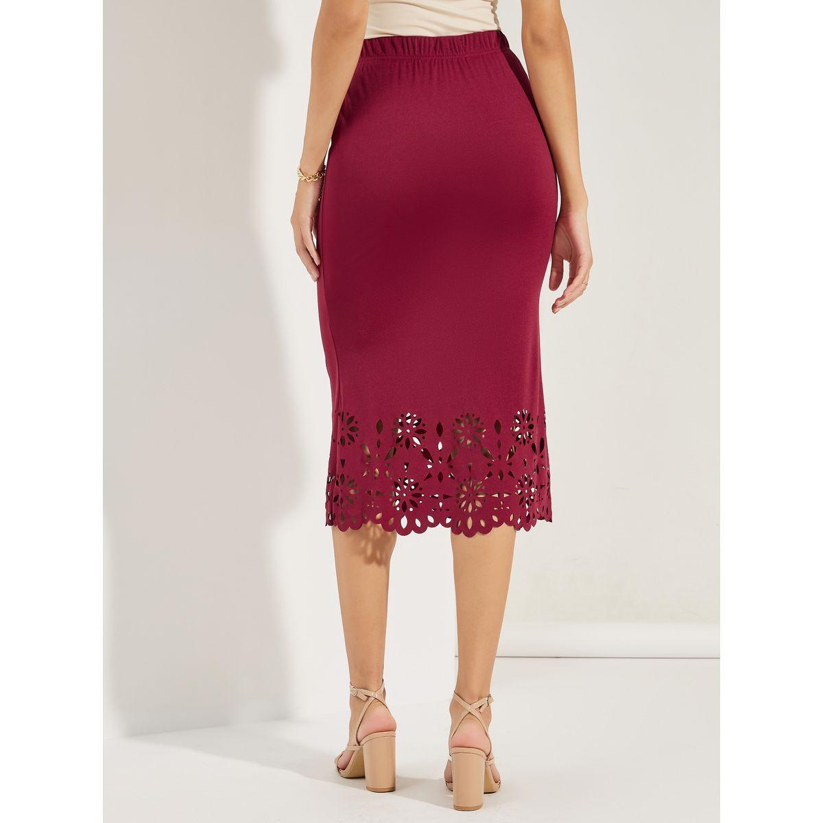Styli Fit & Flare Skirt with Cutwork Hem-women-clothing-bottoms-skirts-image-4