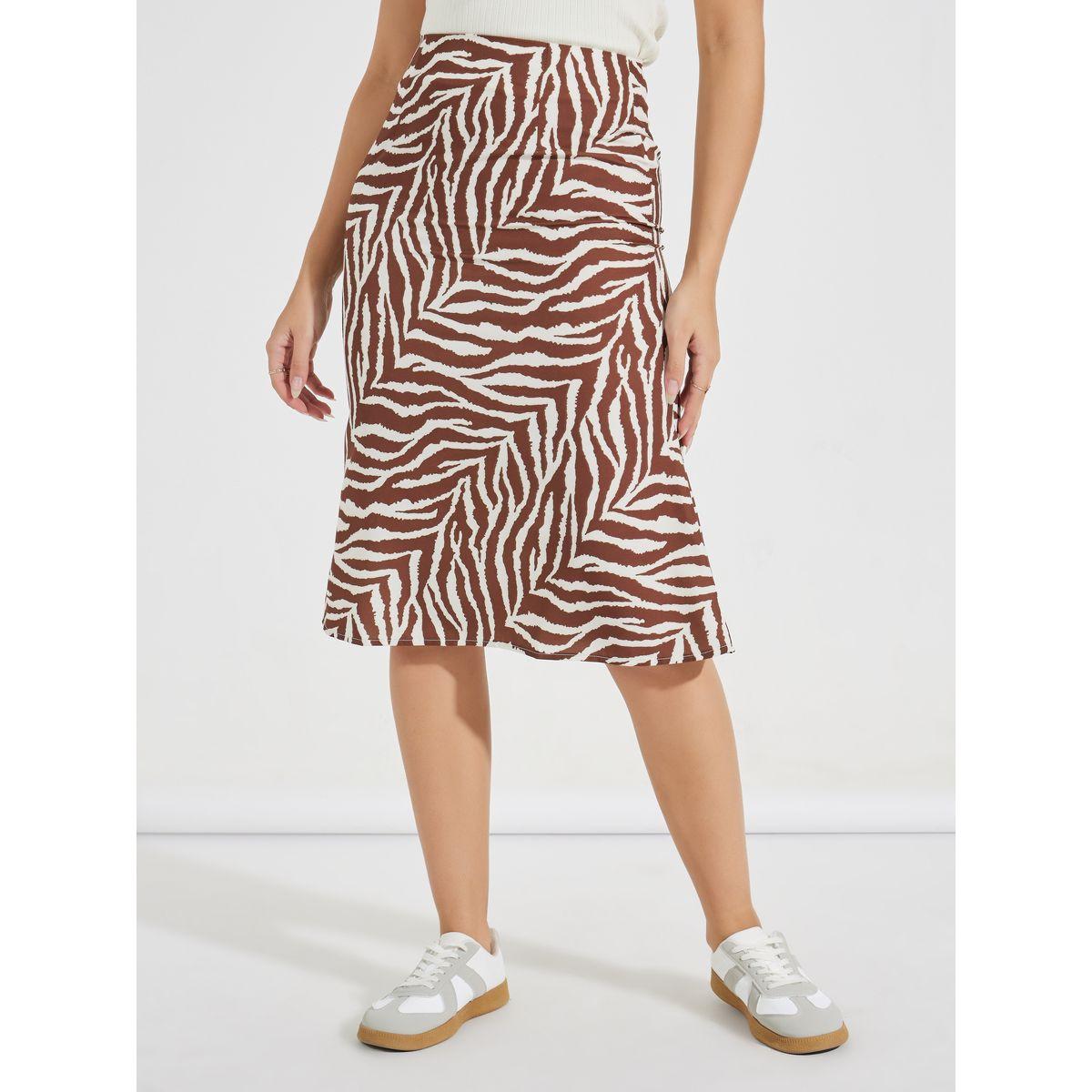 تنورة ميدي مطبع بطبعة حيوان-women-clothing-bottoms-skirts-image-2