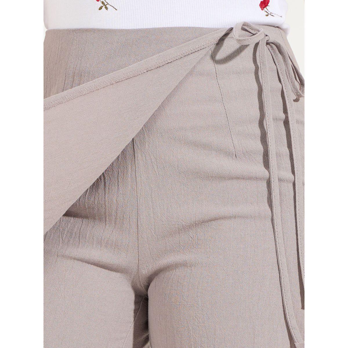 سكورت سادة بنمط لف مع اربطة جانبية-women-clothing-bottoms-skirts-image-4