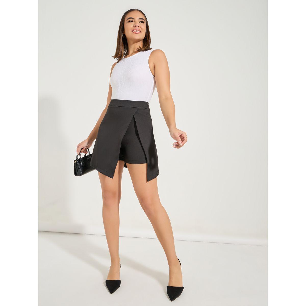 سكورت سادة بنمط لف-women-clothing-bottoms-skirts-image-1