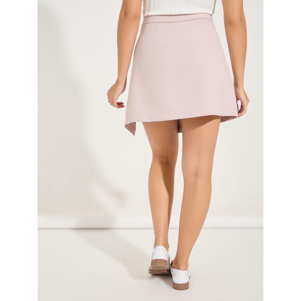 Styli Solid Mock Wrap Skort-women-clothing-bottoms-skirts-image-4