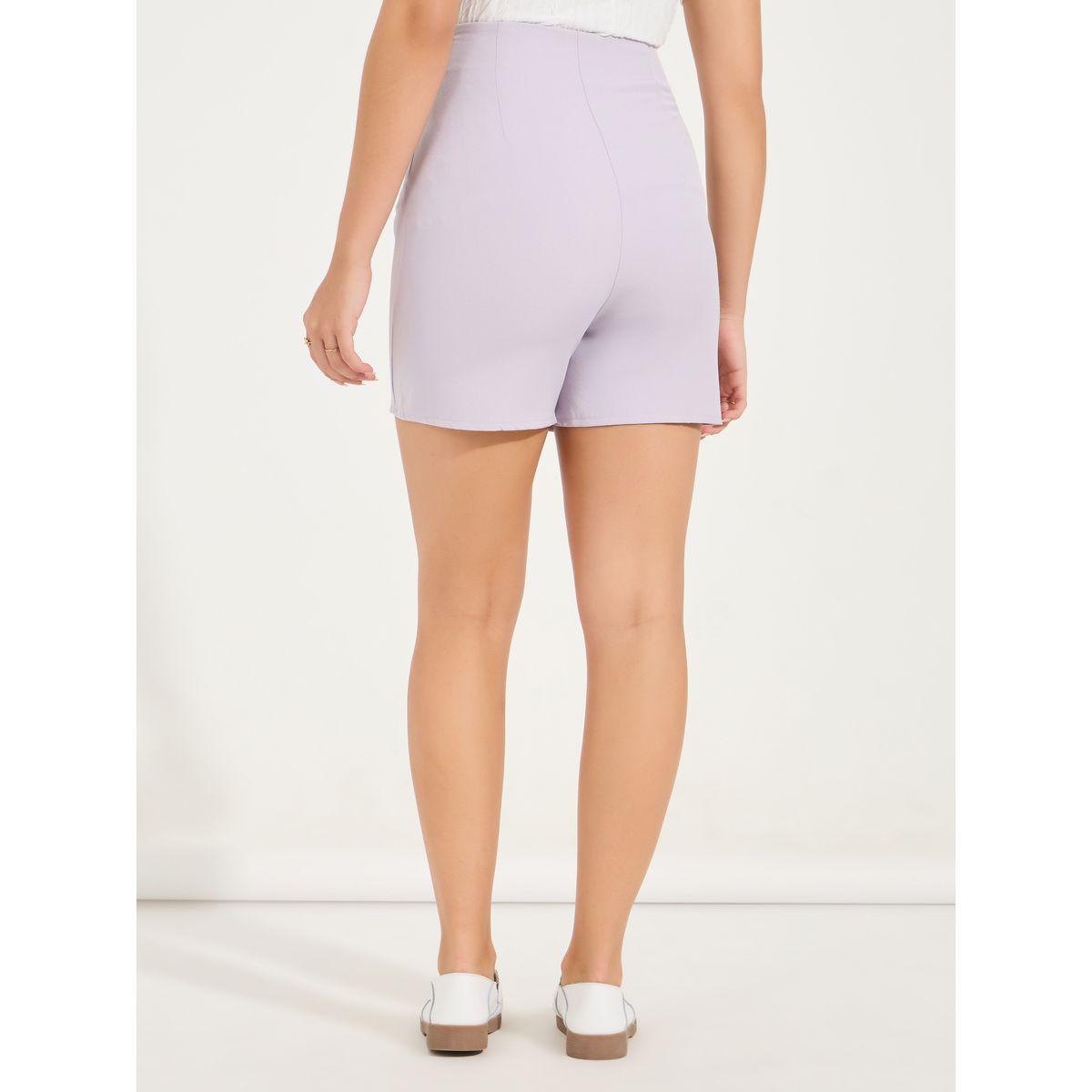 Styli Solid Button Detail Shorts-women-clothing-bottoms-shorts-image-4