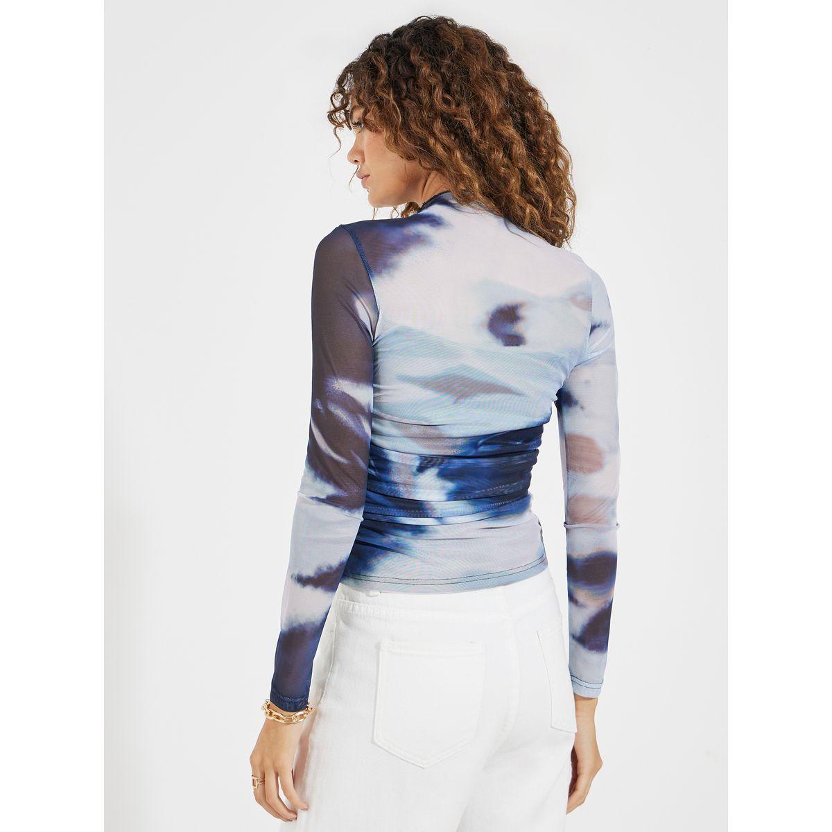 Styli Fitted Tie Dye Print Mesh T-Shirt-women-clothing-tshirts-image-5